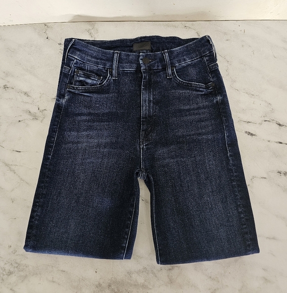 MOTHER High Waisted Looker Mint Condition Dark Blue Skinny Jeans 26 Preowned - Picture 5 of 11